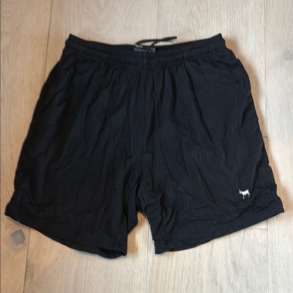 Men's Athletic Mesh Running Shorts - Black